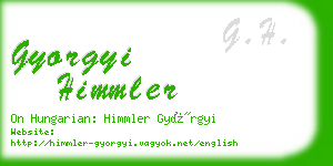 gyorgyi himmler business card